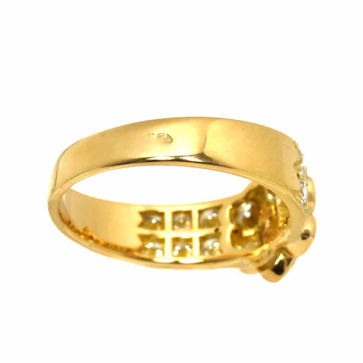 Diamond Ring 18K YG 750 size5.5-5.75(US)