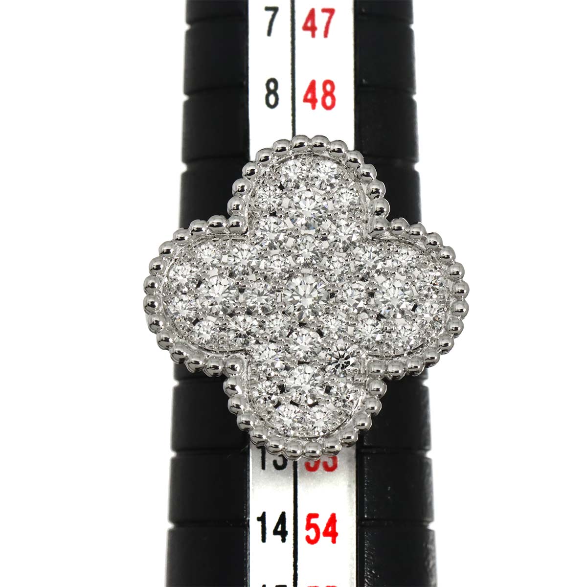 Magic Alhambra Diamond Ring 18K WG size51 5.5-5.75(US)