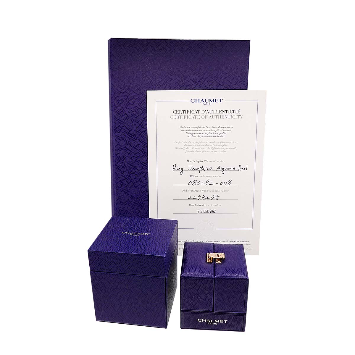 Josephine Ring Akoya Pearl Diamond 18K WG 750 Size48 4.5(US)