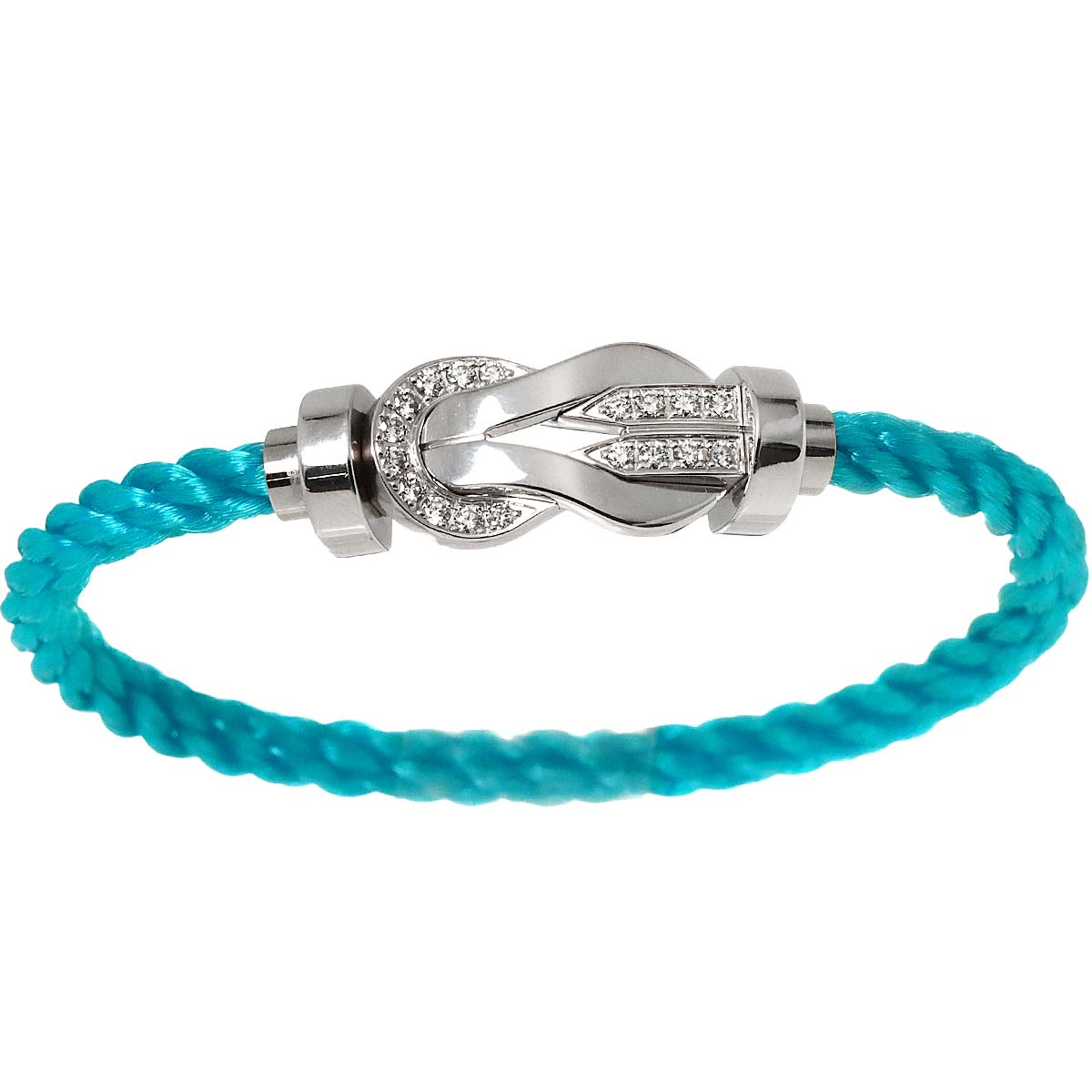 Chance Infini Diamond Bracelet LM 18K White Gold 750 Steel size14