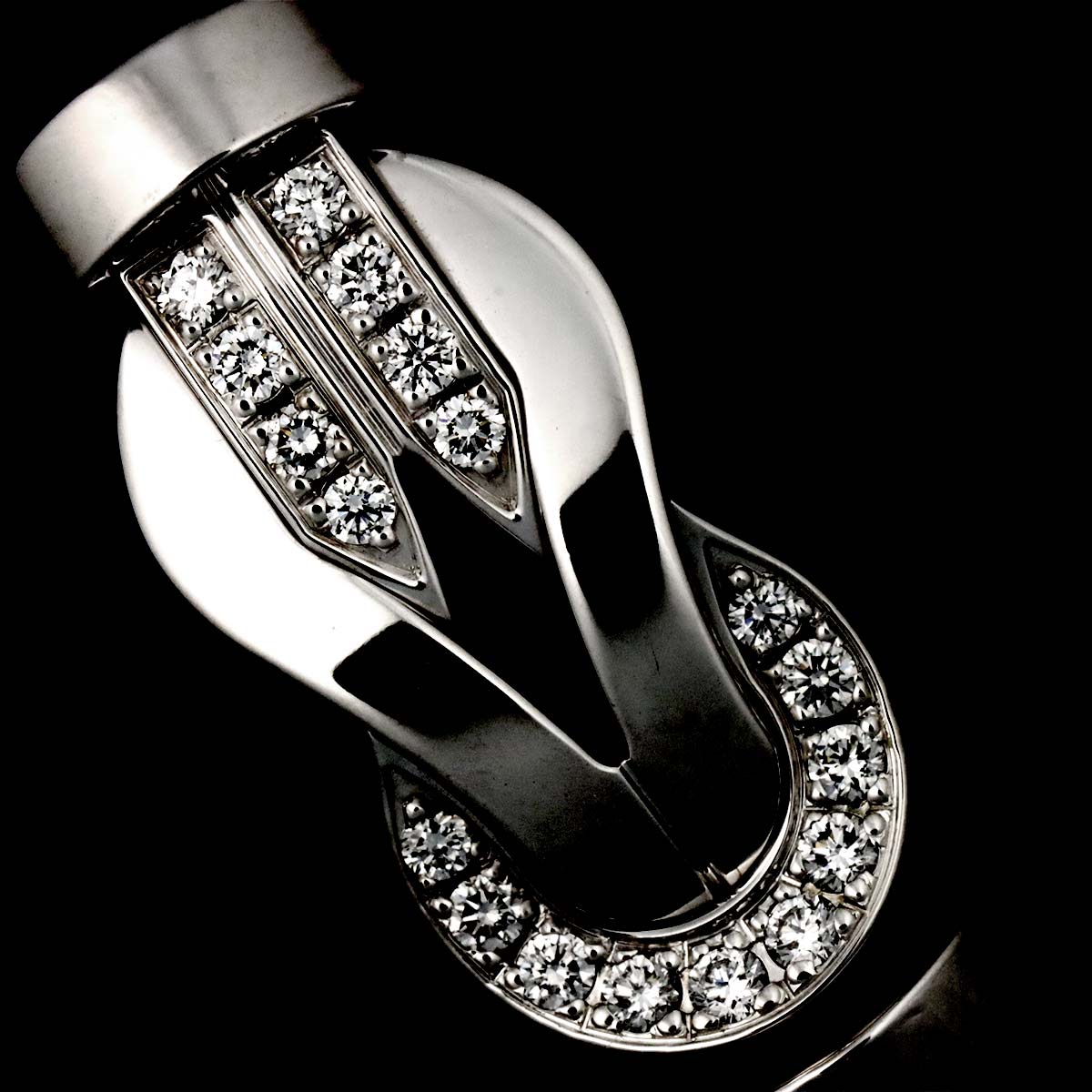 Chance Infini Diamond Bracelet LM 18K White Gold 750 Steel size14