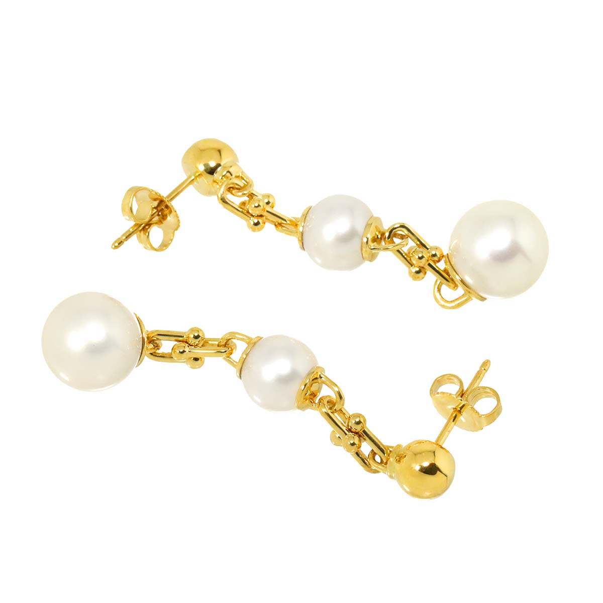 HardWear Freshwater pearl Earrings Pierced 18K YG 750