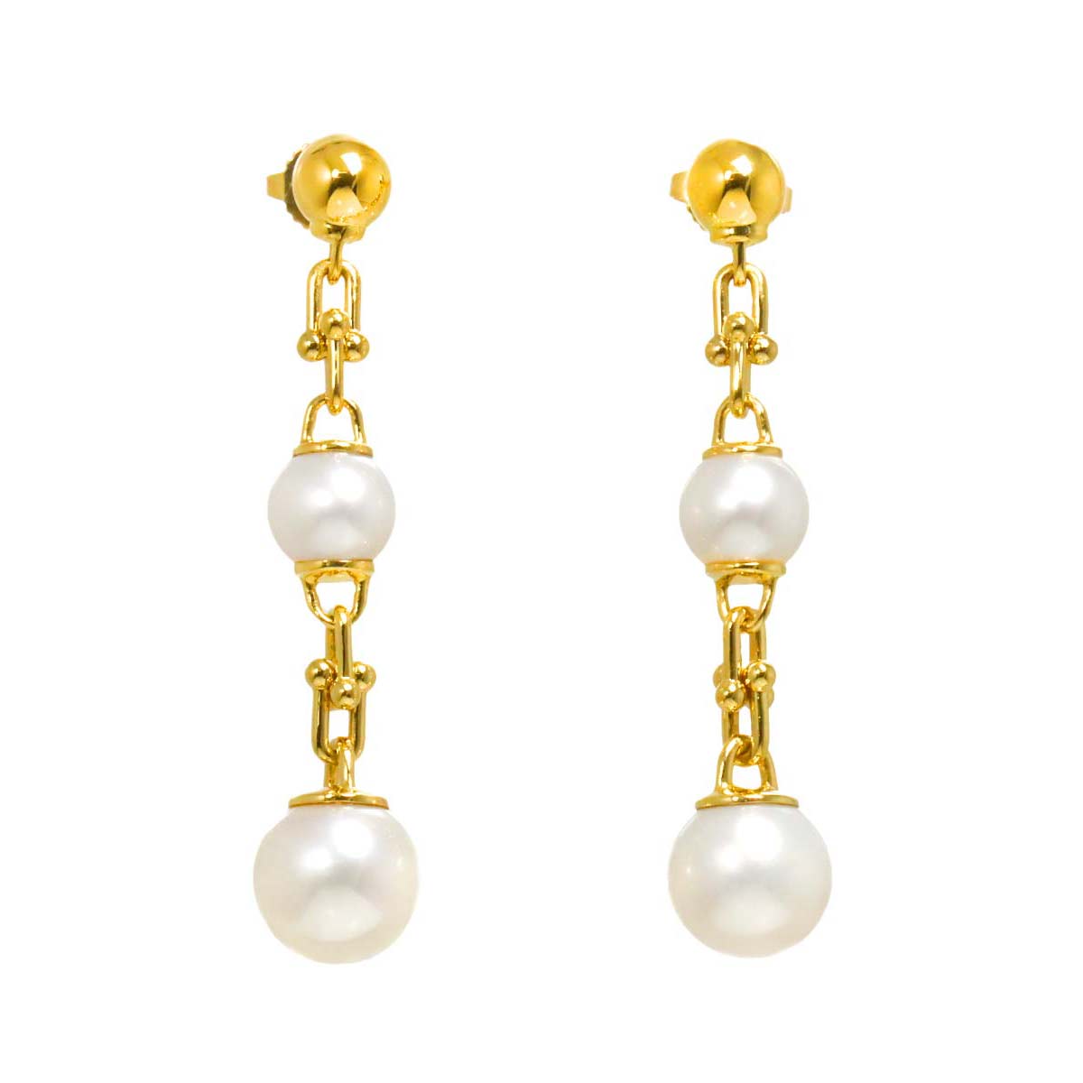 HardWear Freshwater pearl Earrings Pierced 18K YG 750