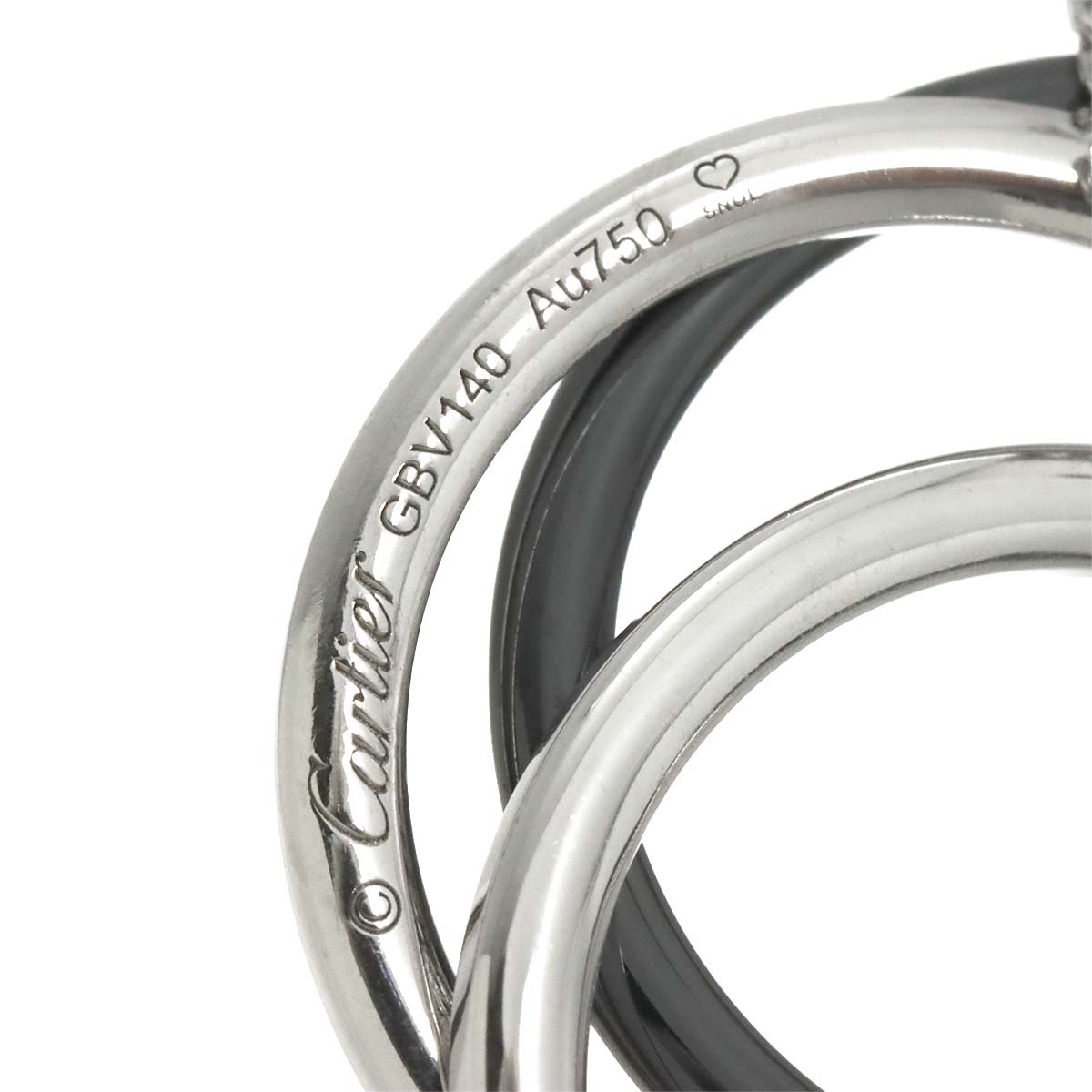 Trinity Diamond Necklace 18K WG 750 Ceramic