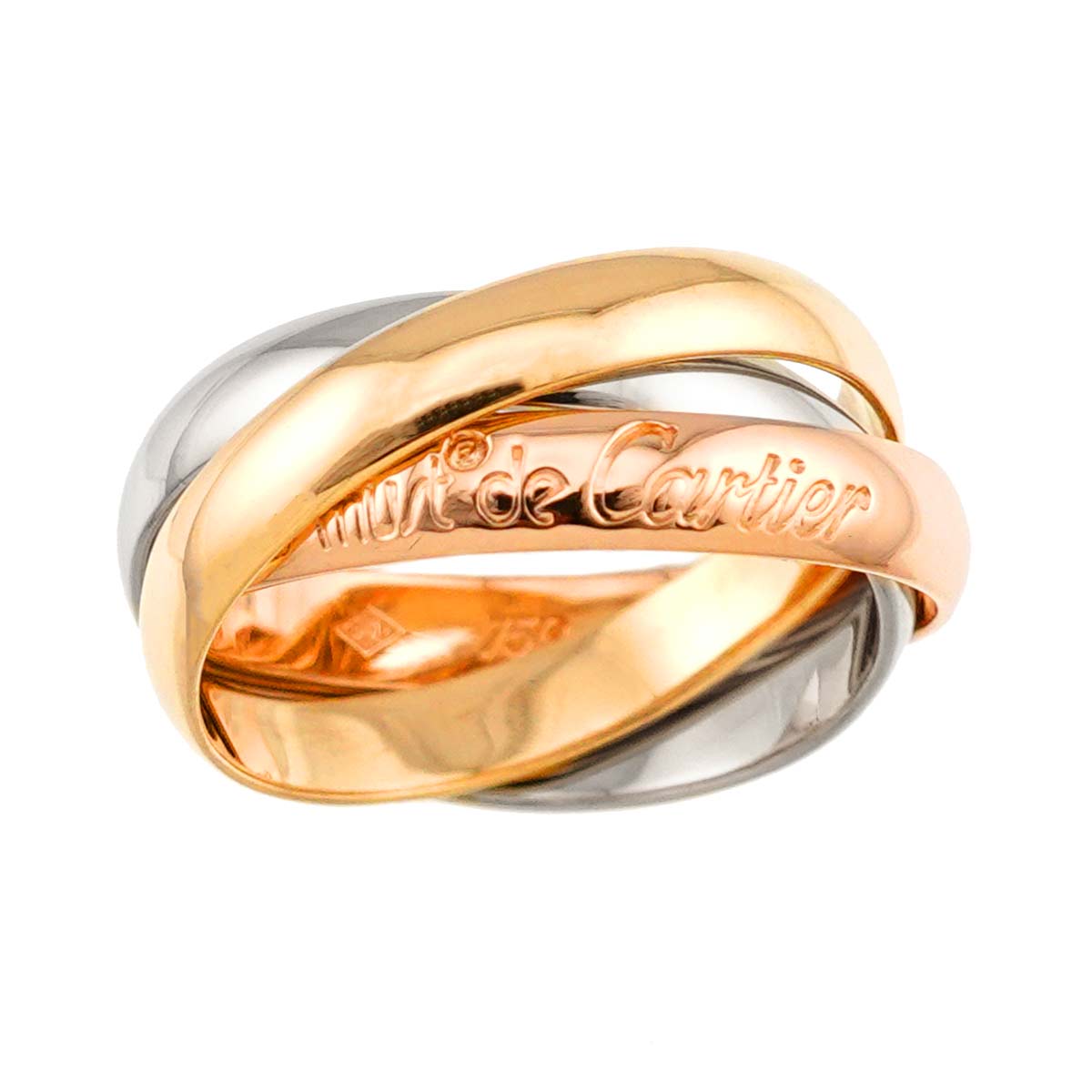 Trinity Ring MM 18K YG WG PG 750 Size54 6.75(US)