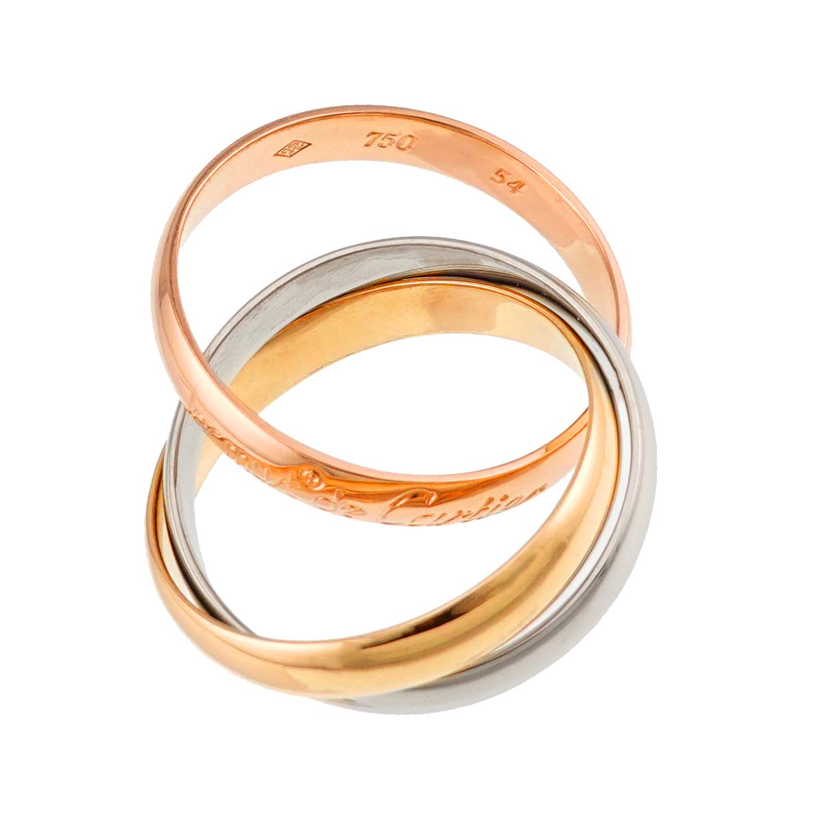 Trinity Ring MM 18K YG WG PG 750 Size54 6.75(US)