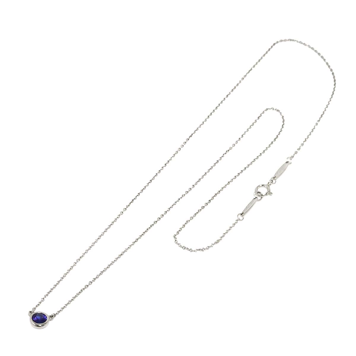 By The Yard Sapphire Diamond Necklace Platinum