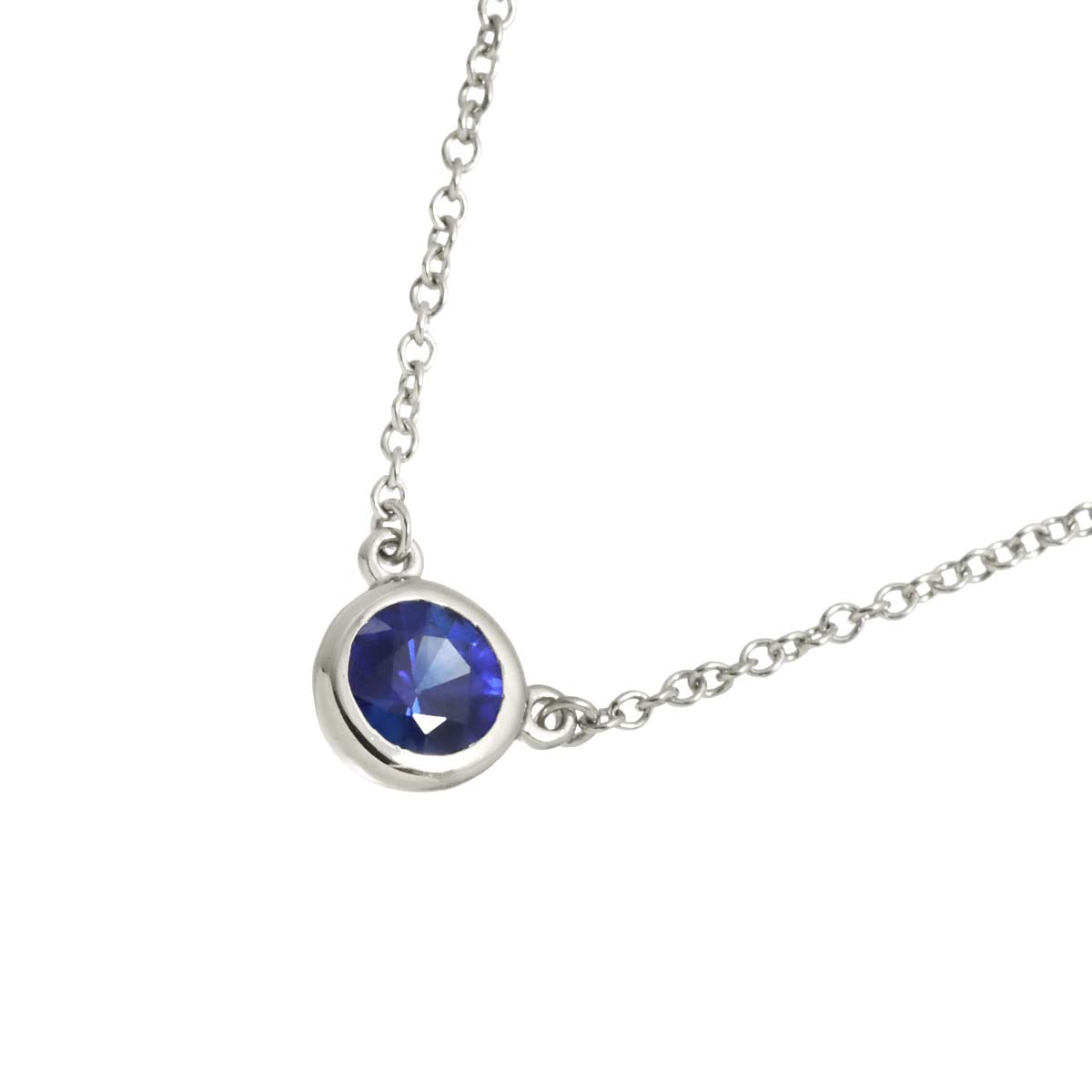 By The Yard Sapphire Diamond Necklace Platinum