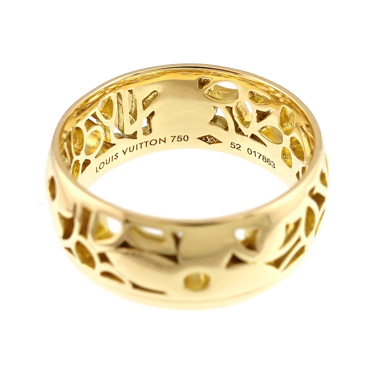 Petit Berg Monogram Ring 18K YG 750 Size52 6(US)