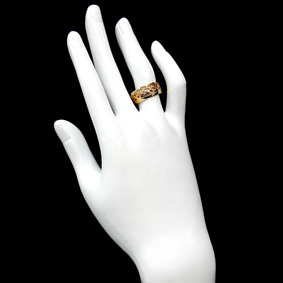 Petit Berg Monogram Ring 18K YG 750 Size52 6(US)