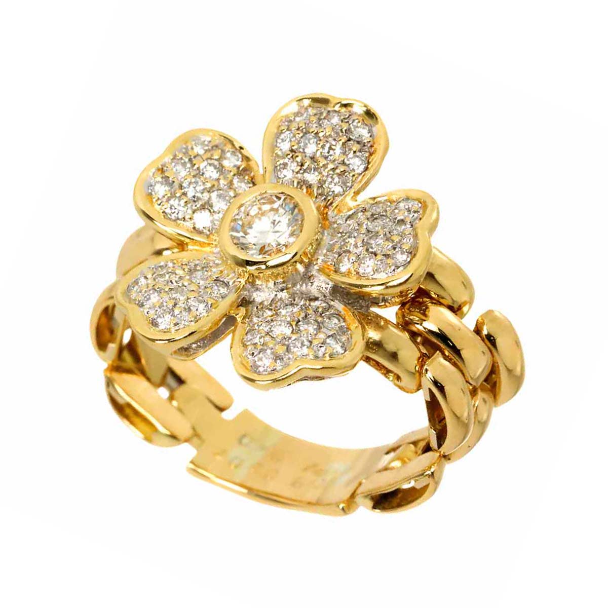 Diamond 0.40/0.307ct Ring 18K YG 750 size7.25-7.5(US)