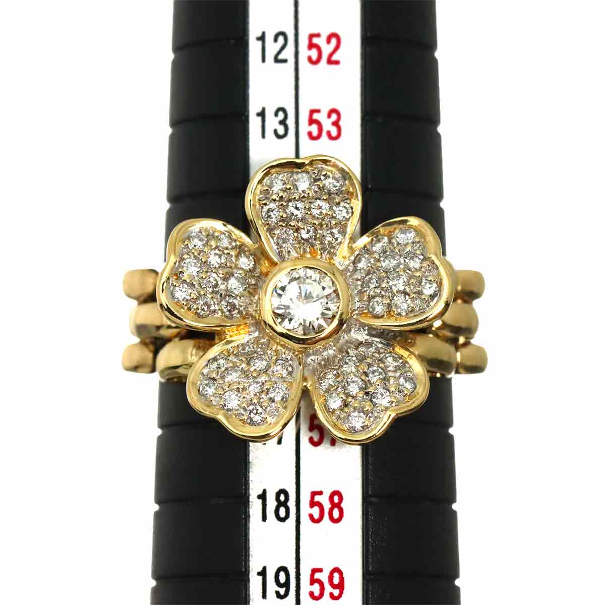 Diamond 0.40/0.307ct Ring 18K YG 750 size7.25-7.5(US)