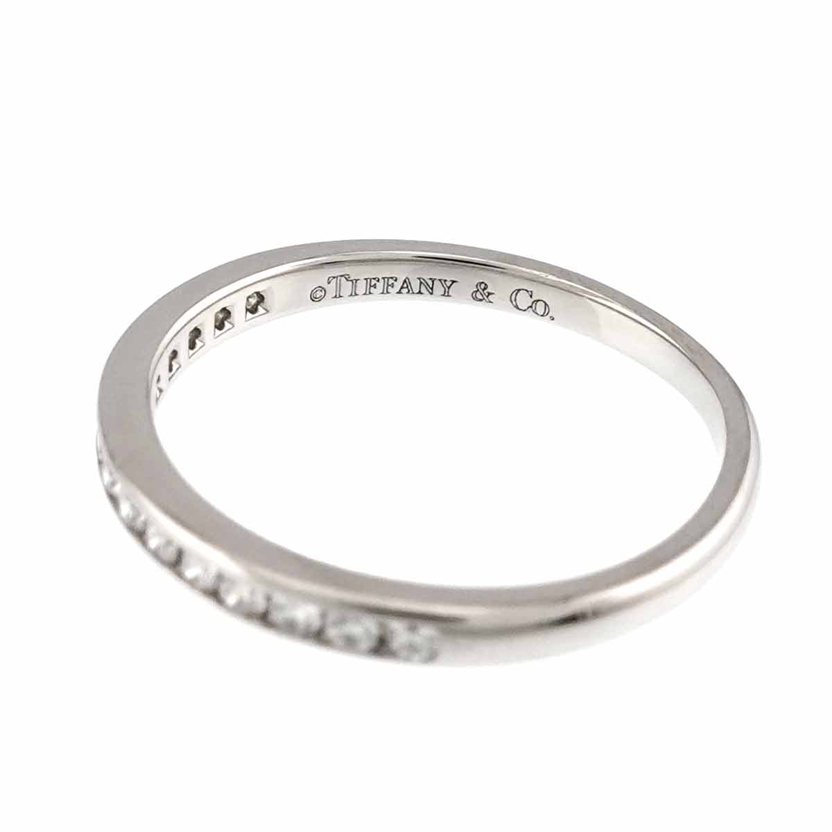 Half Diamond band Ring Platinum Size4.75-5(US)