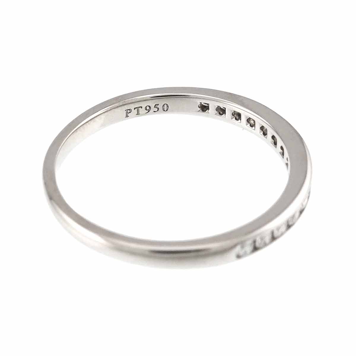 Half Diamond band Ring Platinum Size4.75-5(US)