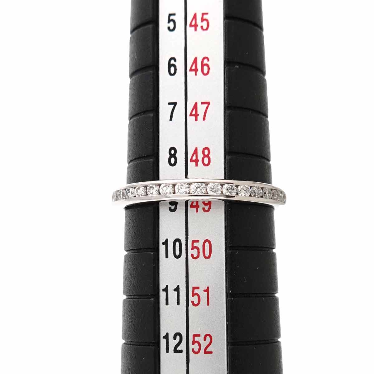 Half Diamond band Ring Platinum Size4.75-5(US)