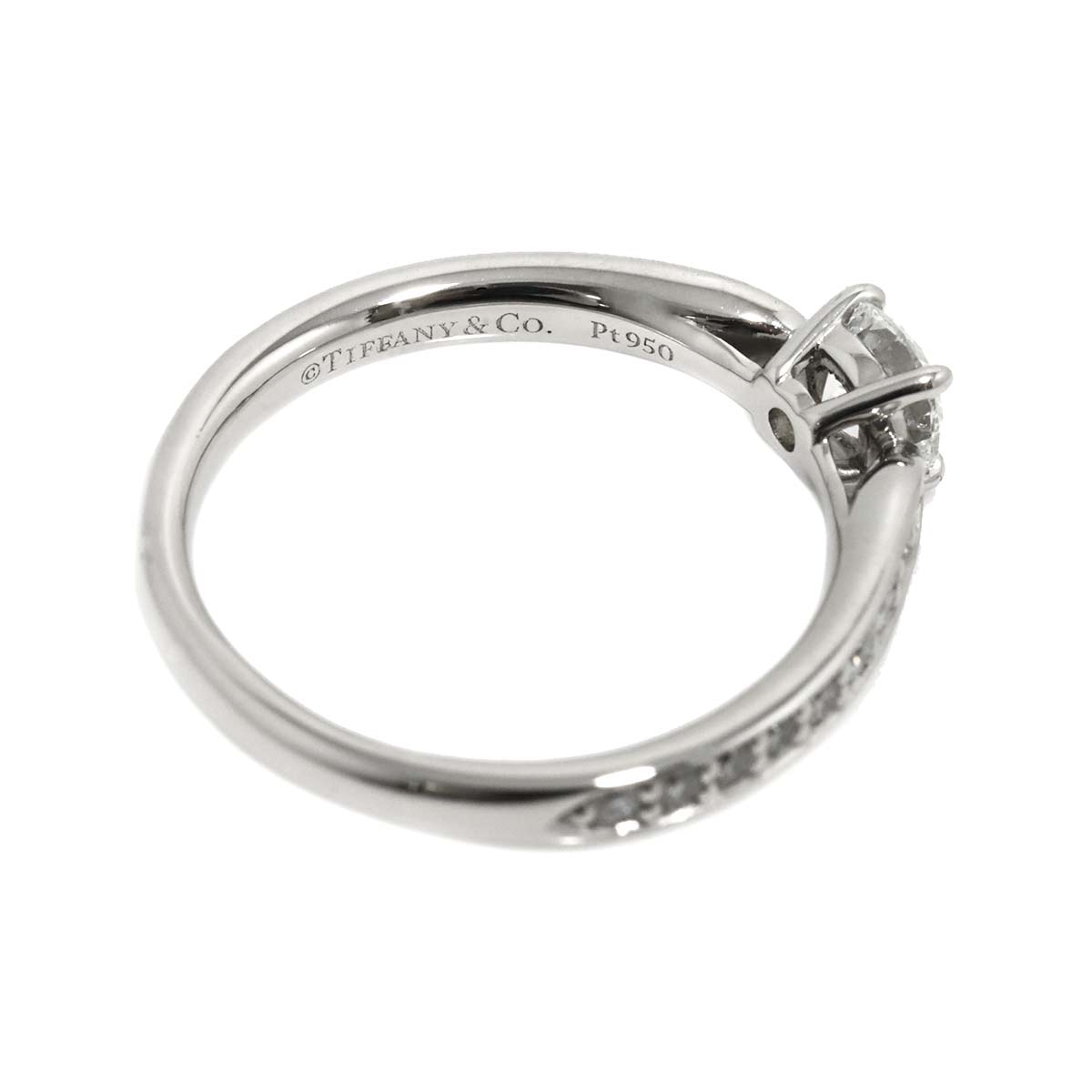 Diamond 0.32ct E/VVS1/3EX Ring Pt Platinum Size4(US)