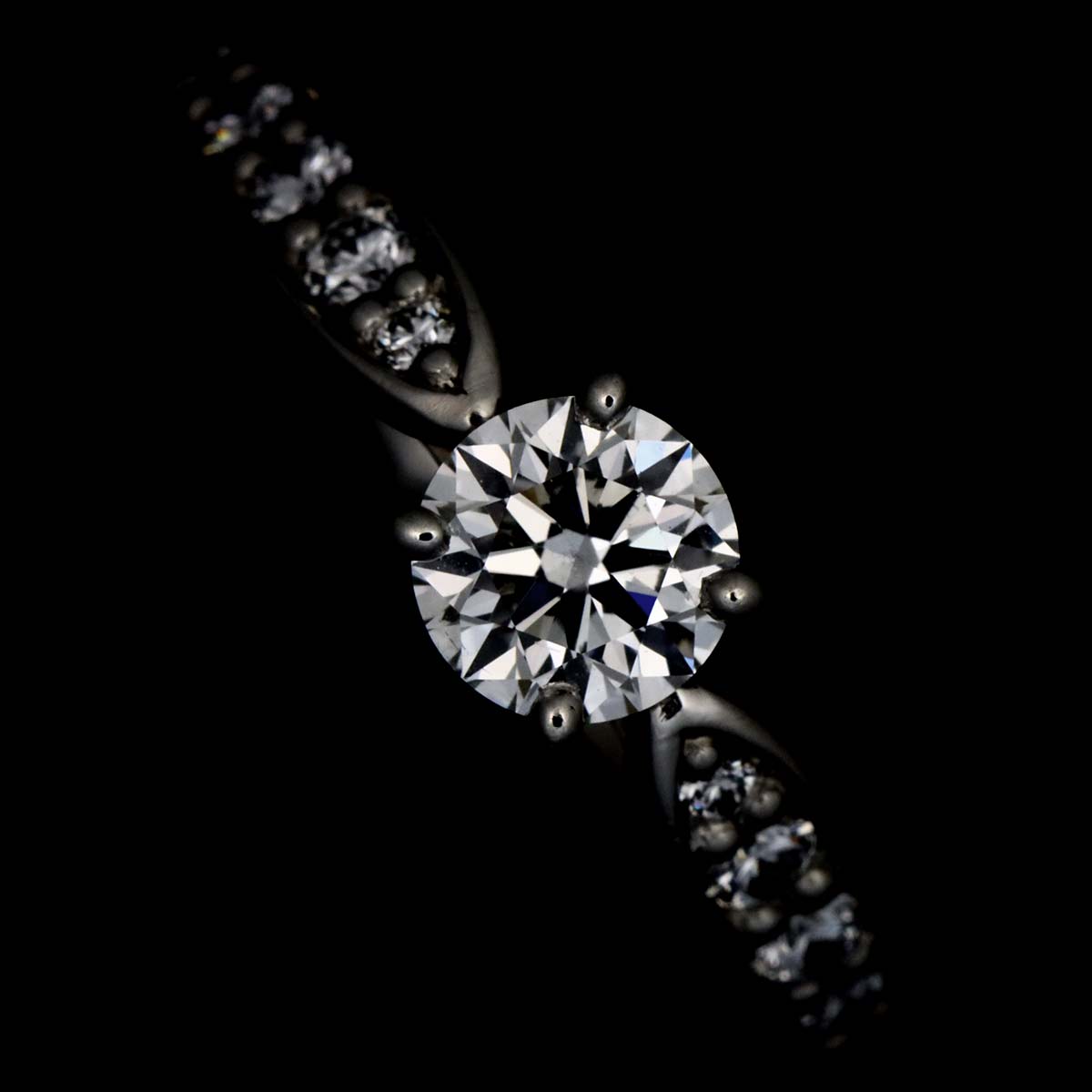 Diamond 0.32ct E/VVS1/3EX Ring Pt Platinum Size4(US)