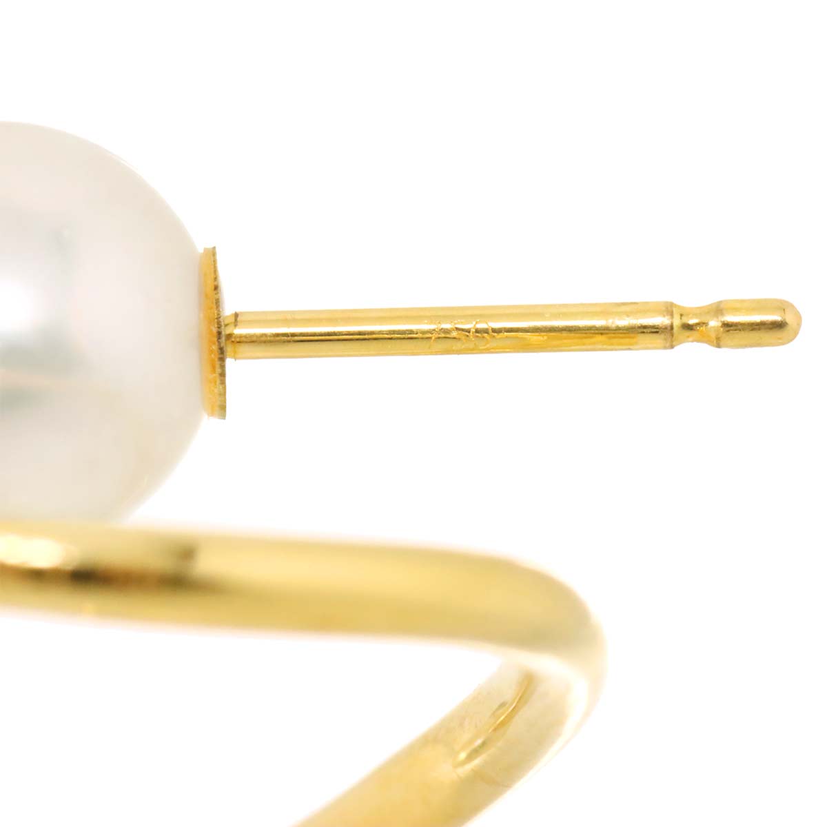 Balance Akoya Pearl 7.7-5.0mm Earrings Pierced 18K YG 750