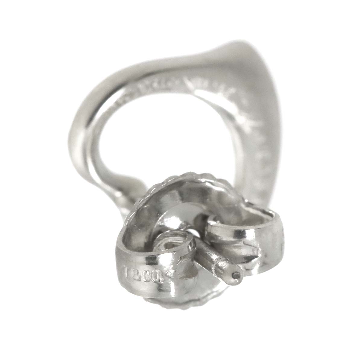 Open Heart Earrings Pierced Pt