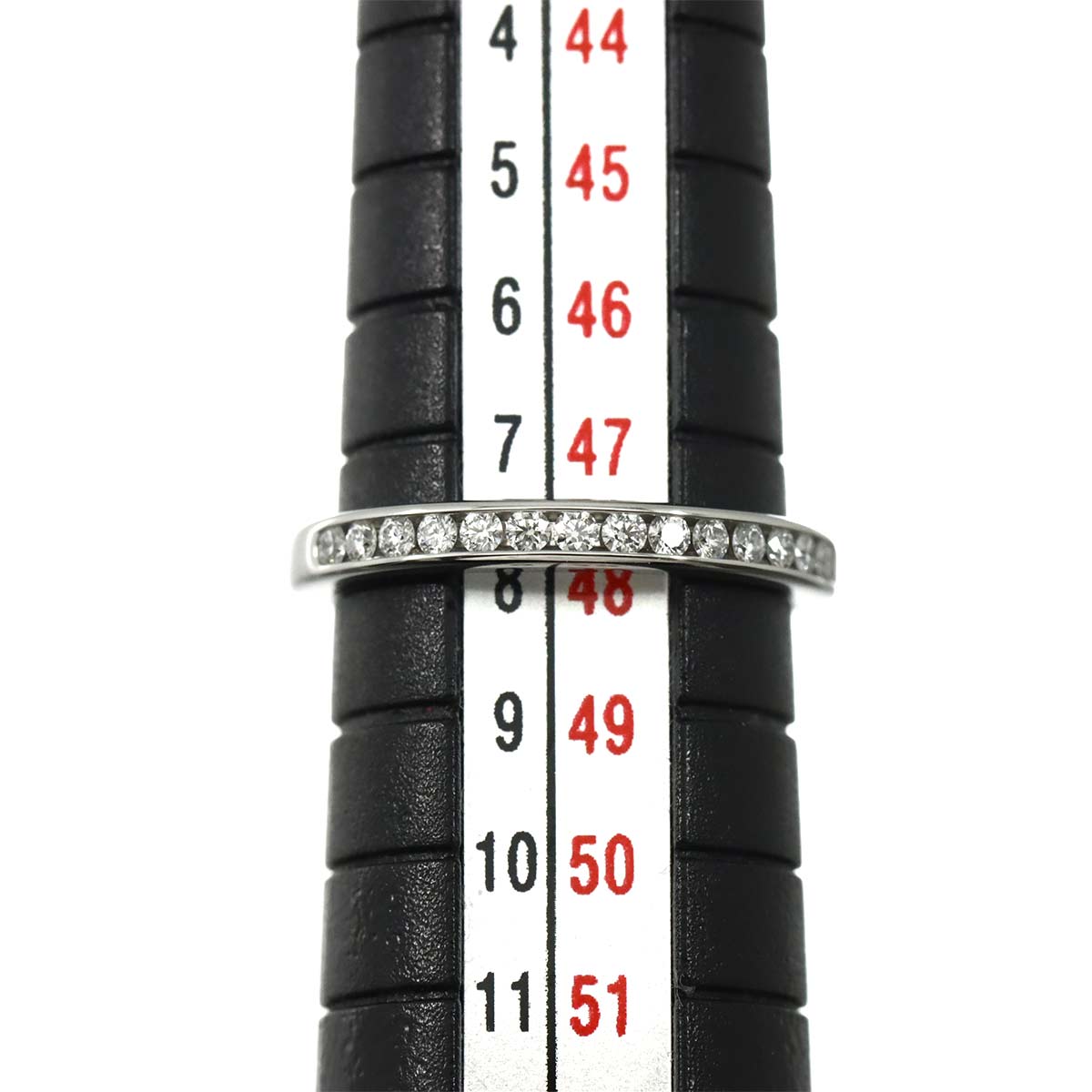 Half Diamond band Ring Platinum Size4-4.5(US)