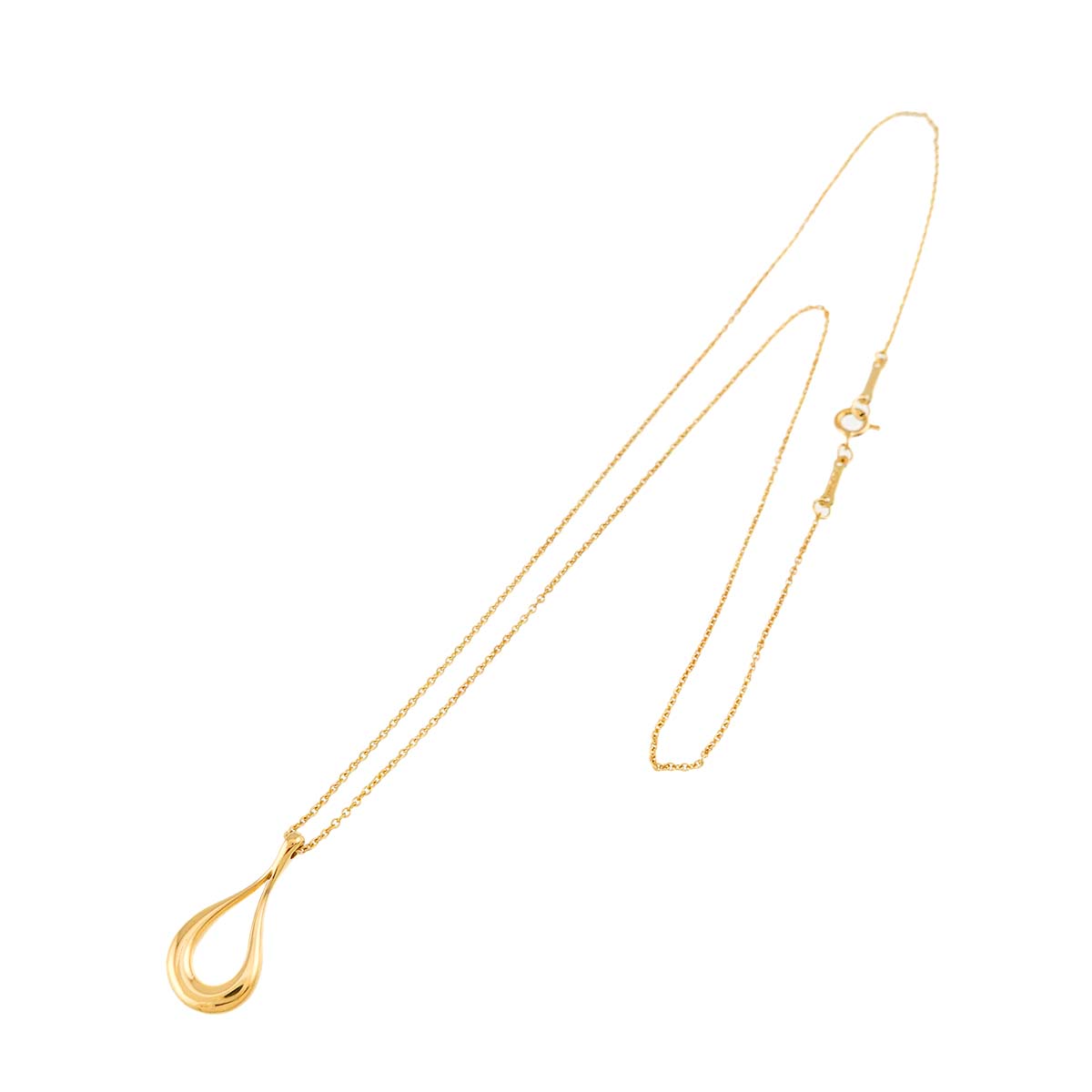 Open Teardrop Necklace 18K Yellow Gold 750