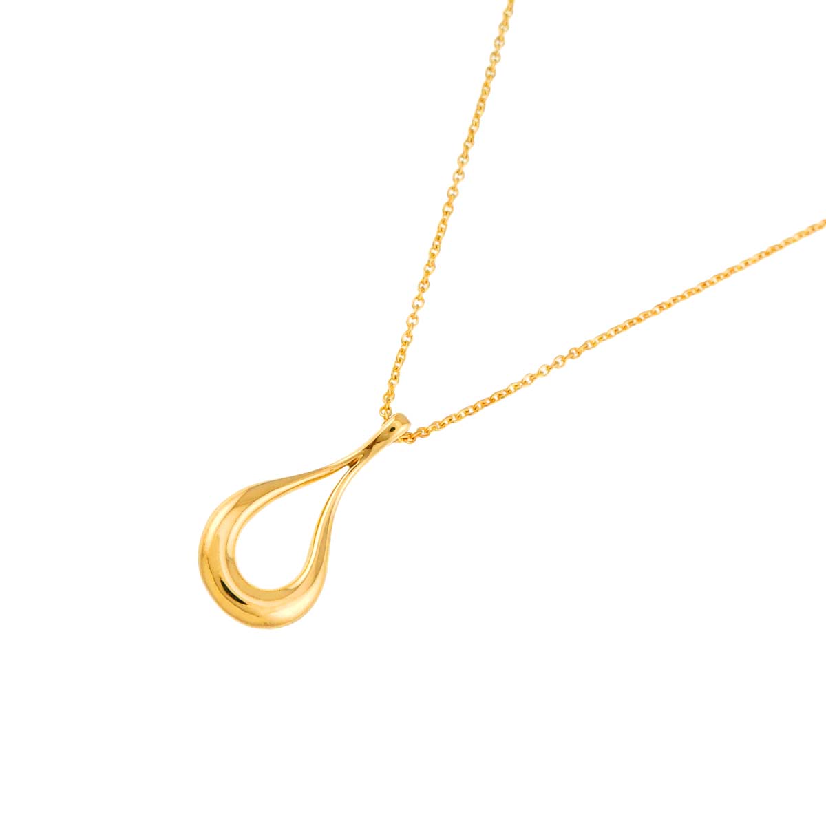 Open Teardrop Necklace 18K Yellow Gold 750