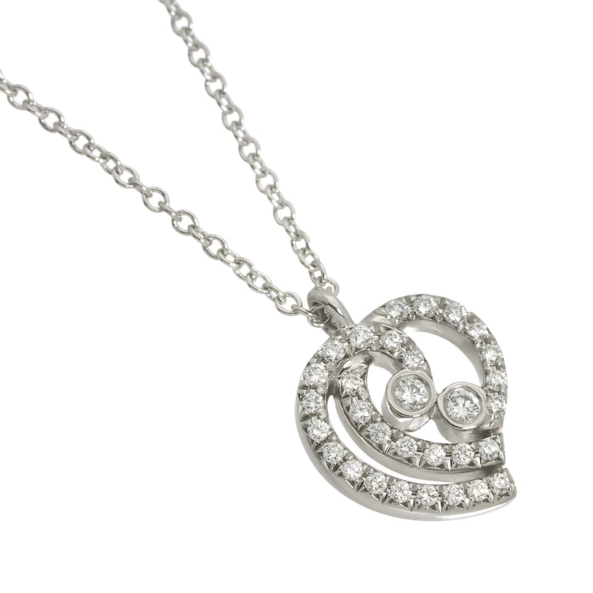 Enchantment Heart Diamond Necklace Platinum