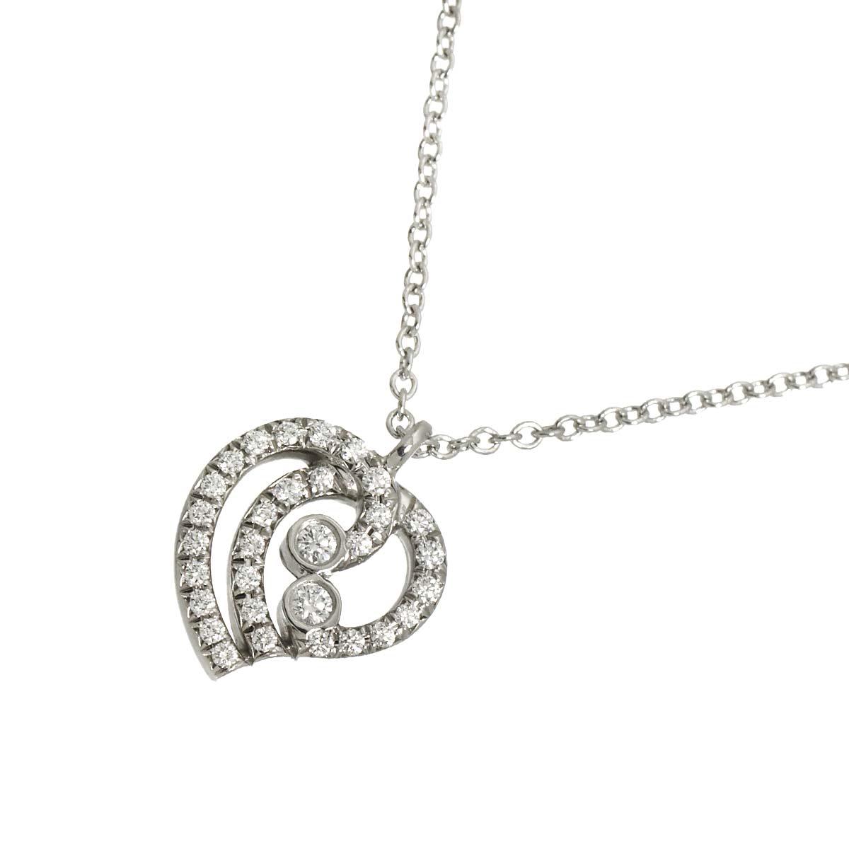 Enchantment Heart Diamond Necklace Platinum