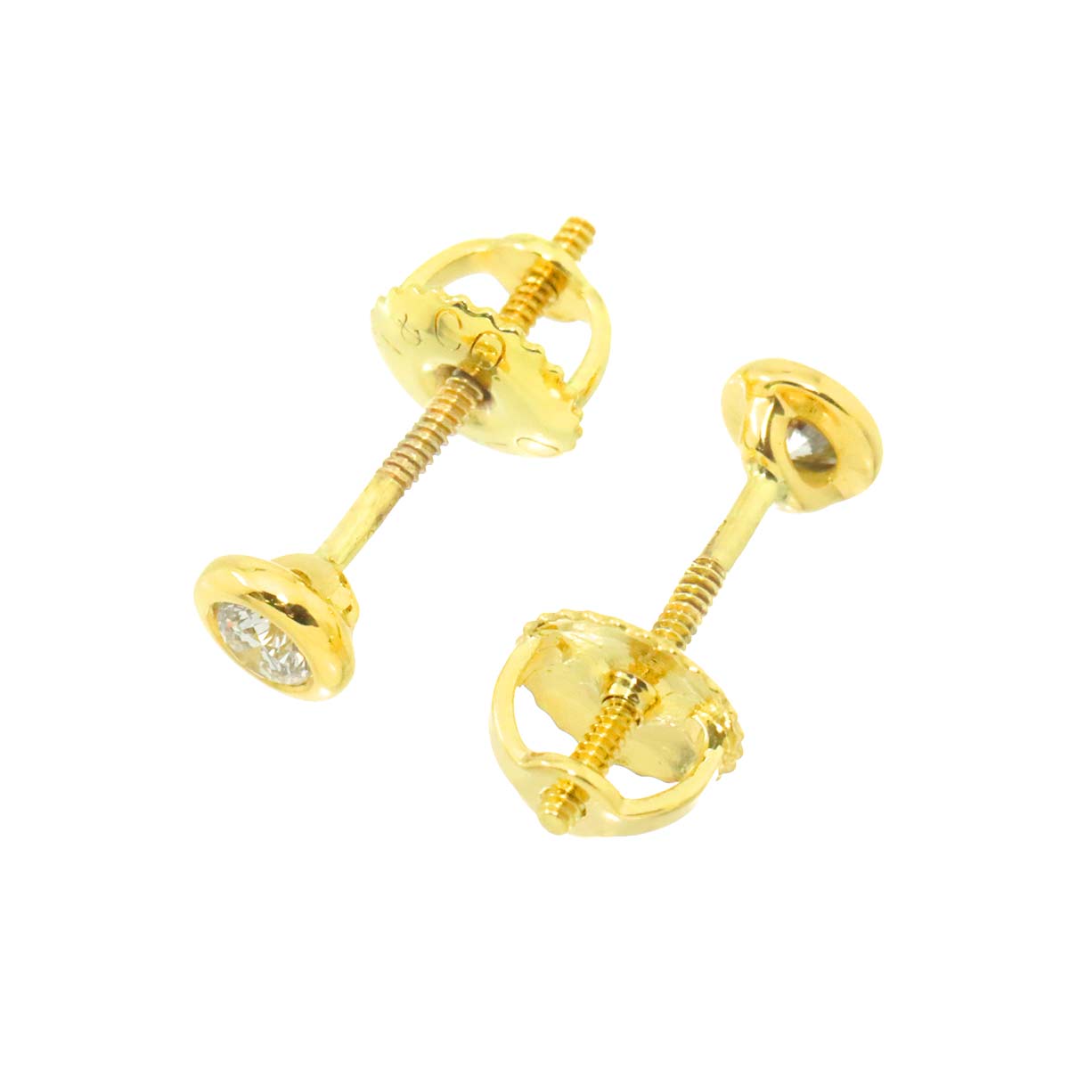 By The Yard Diamond Earrings Pierced 18K Yellow Gold 750