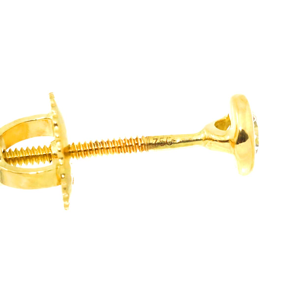 By The Yard Diamond Earrings Pierced 18K Yellow Gold 750