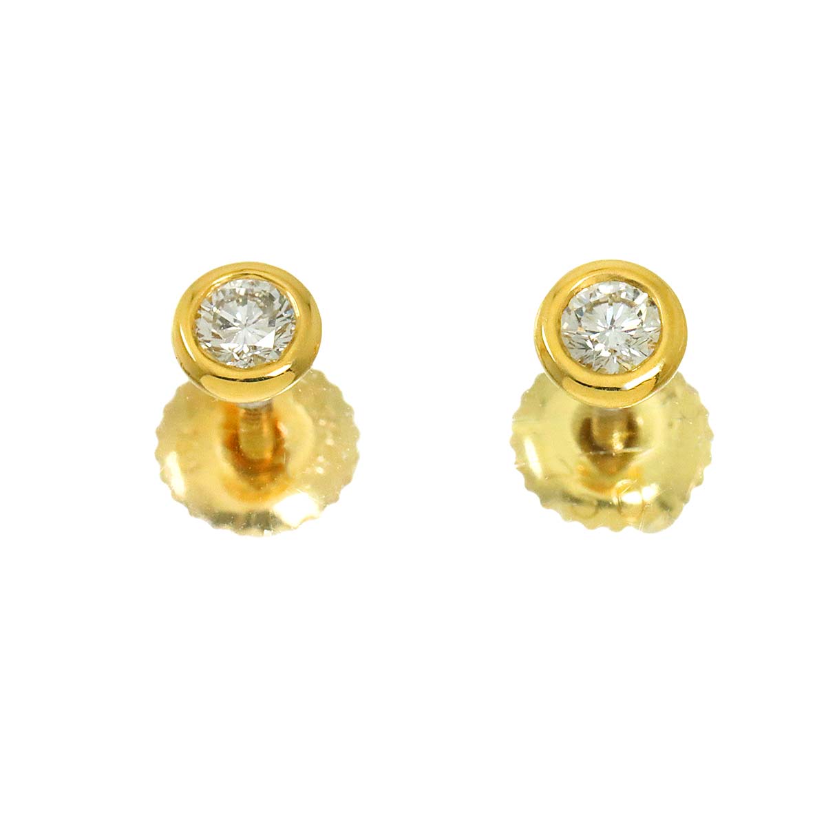 By The Yard Diamond Earrings Pierced 18K Yellow Gold 750