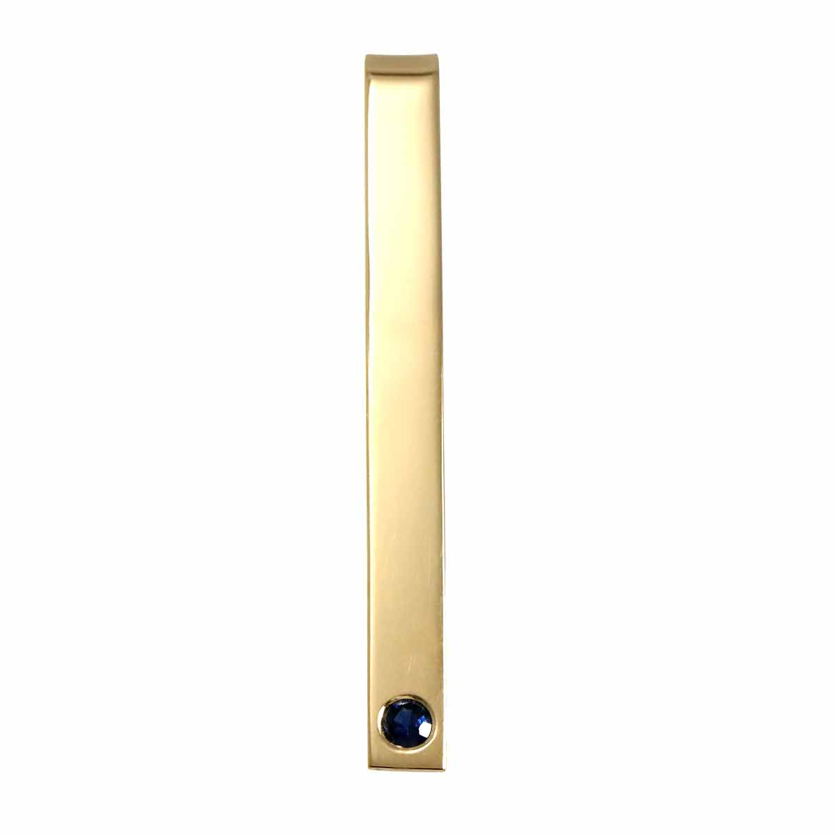 Tie Bar Sapphire 14K Yellow Gold 585