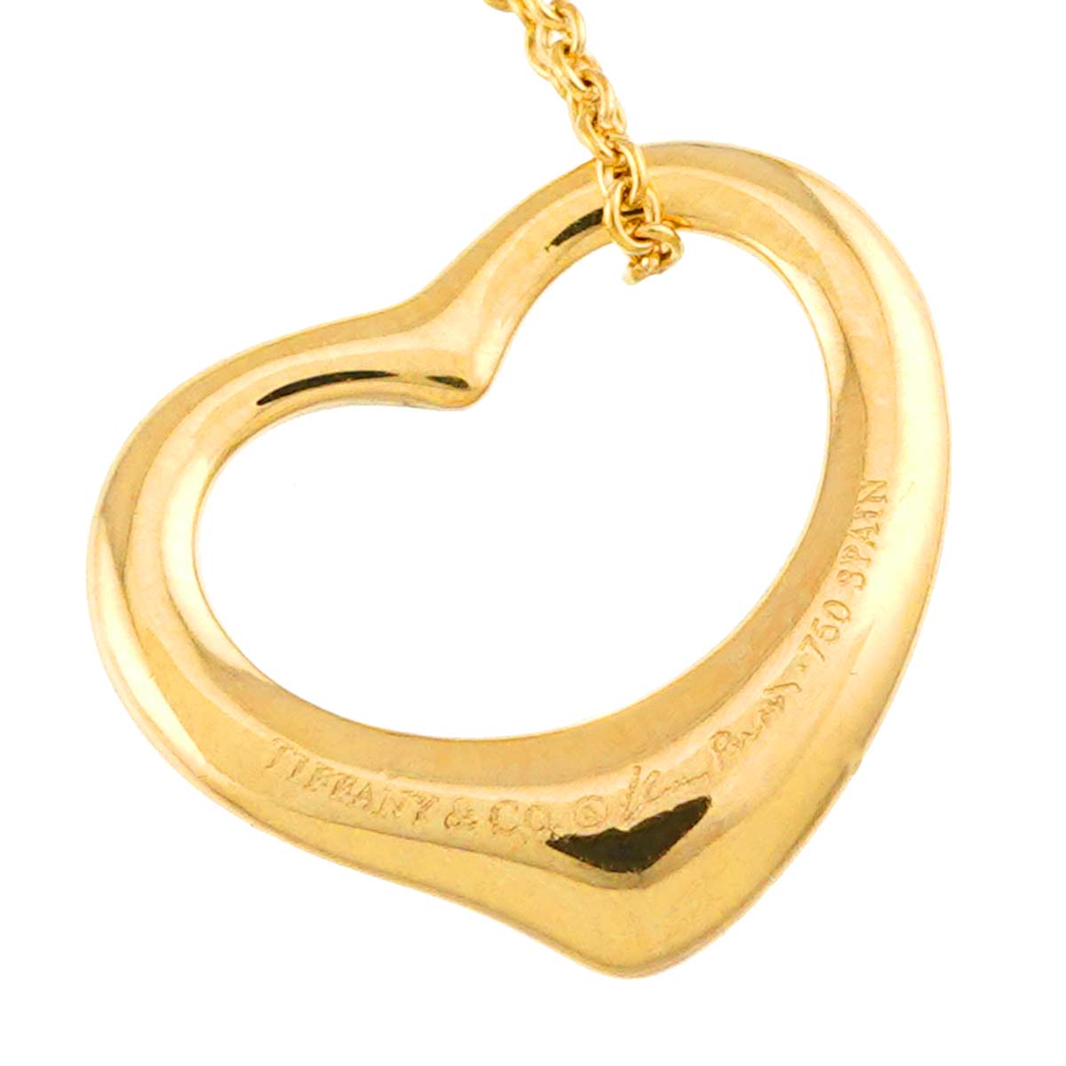 Open Heart Necklace 18K Yellow Gold 750