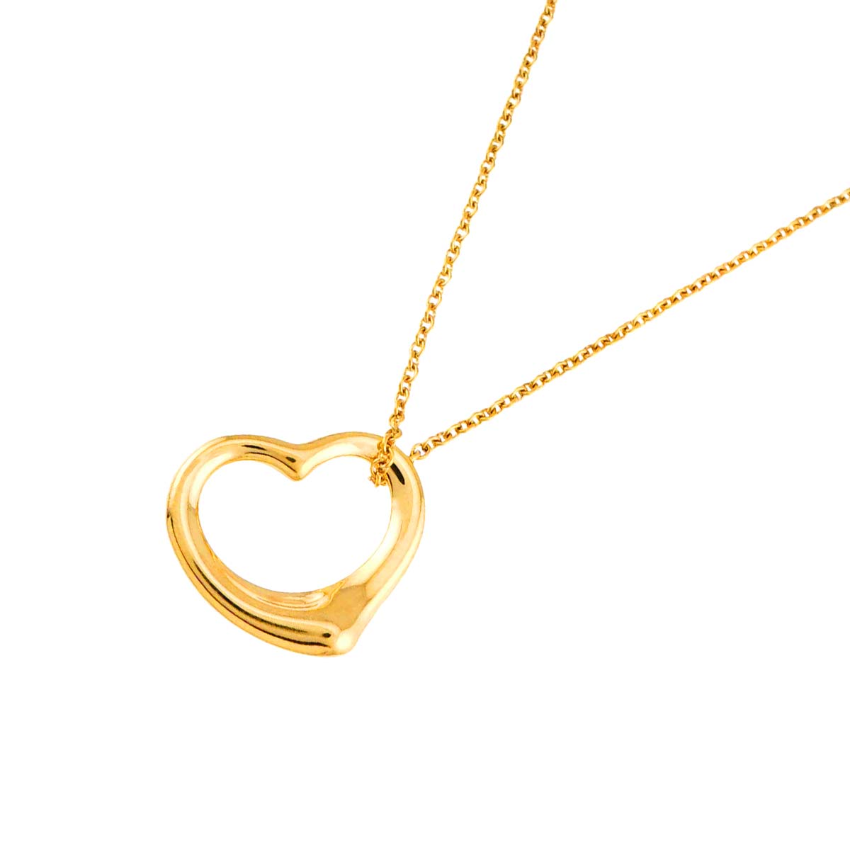 Open Heart Necklace 18K Yellow Gold 750