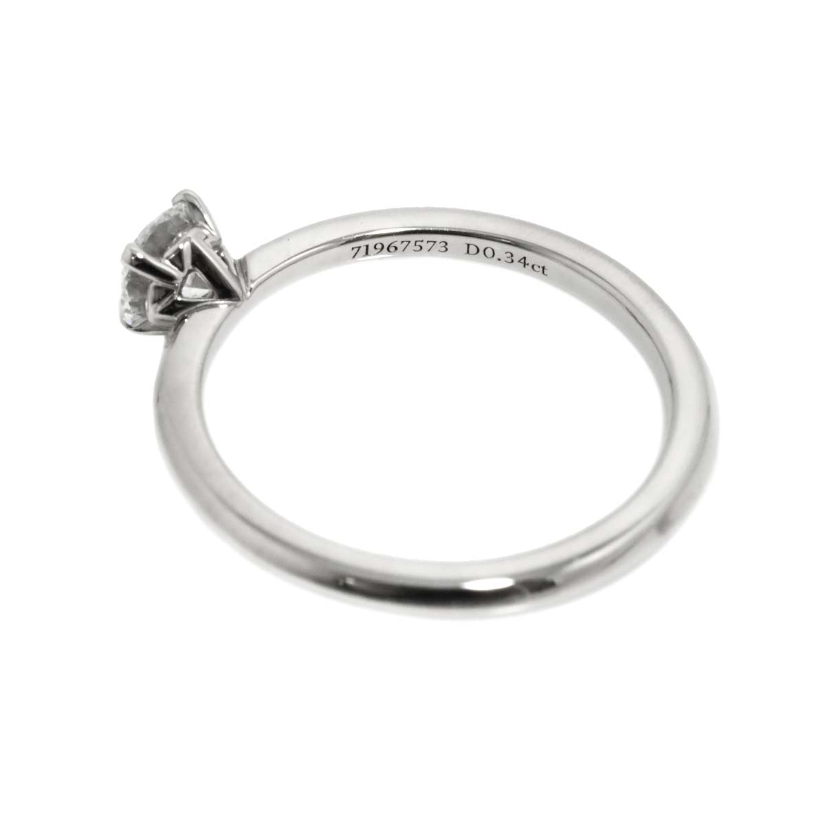 True Diamond 0.34ct F/VS1/3EX Ring Platinum size4.5(US)