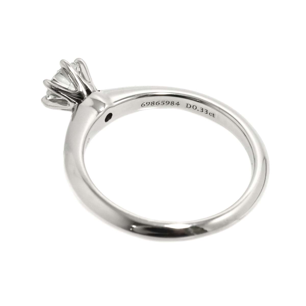 Diamond 0.33ct G/VS1/3EX Ring Platinum Size4(US)