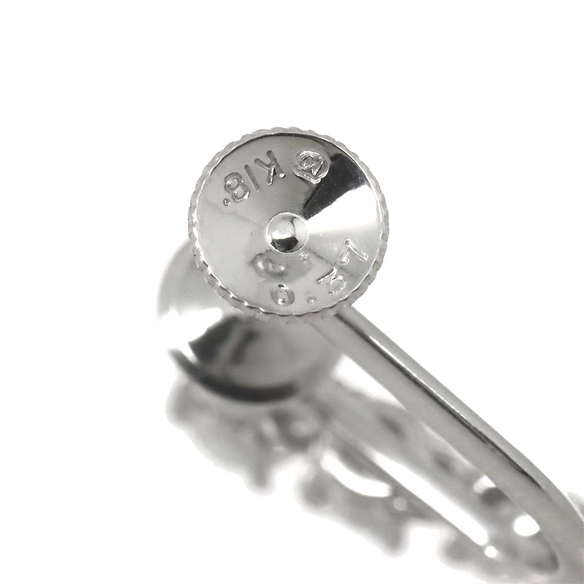 Diamond 0.37ct/0.37ct Earrings 18K White Gold 750