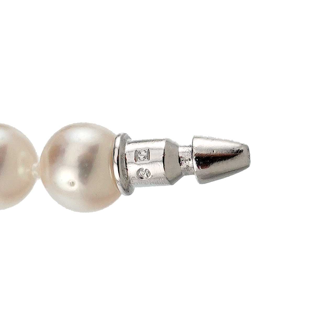 Akoya Pearl 7.0-6.4mm Long Necklace SV Silver 925