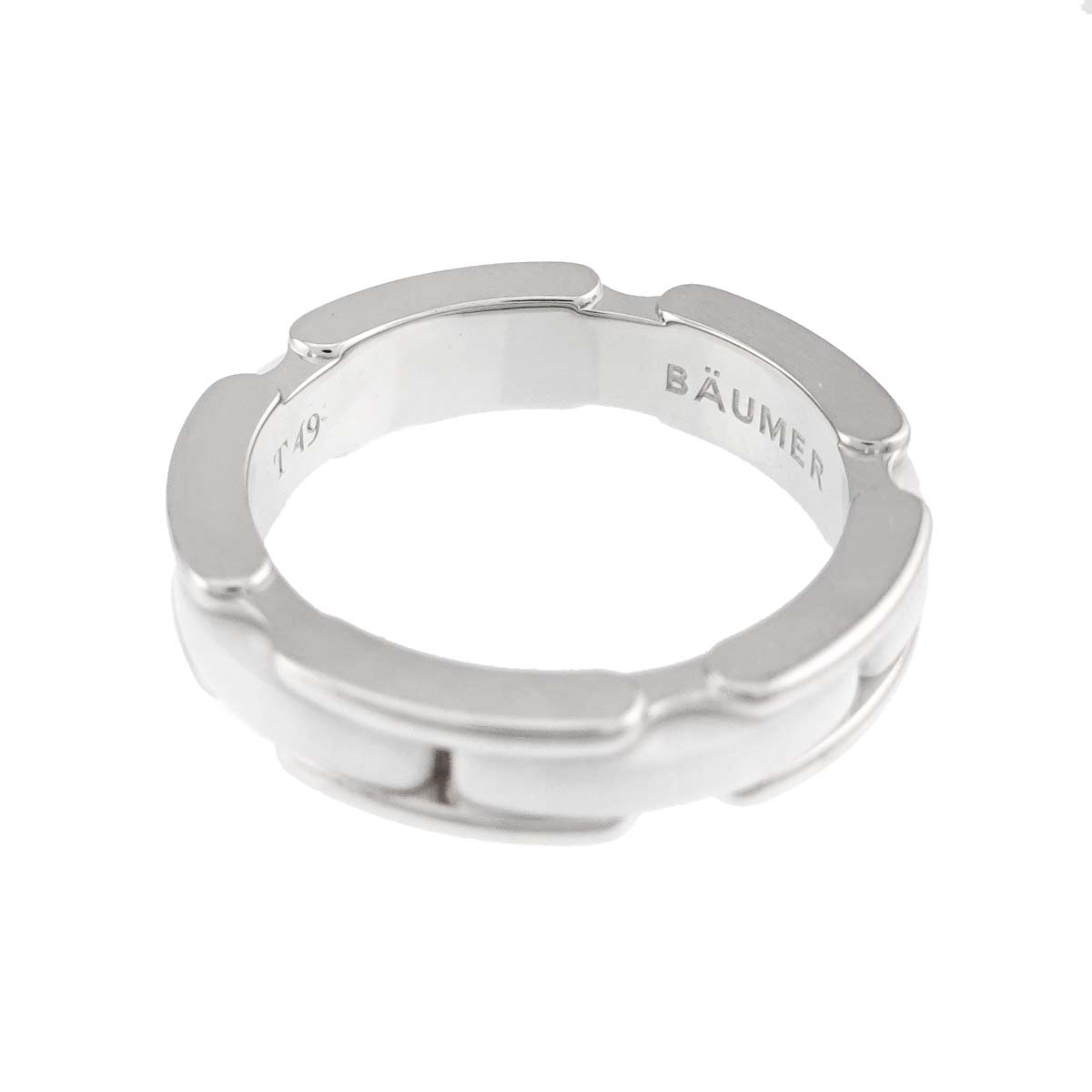 ULTRA SM Ring White Ceramic 18K WG 750 Size49 4.5(US)