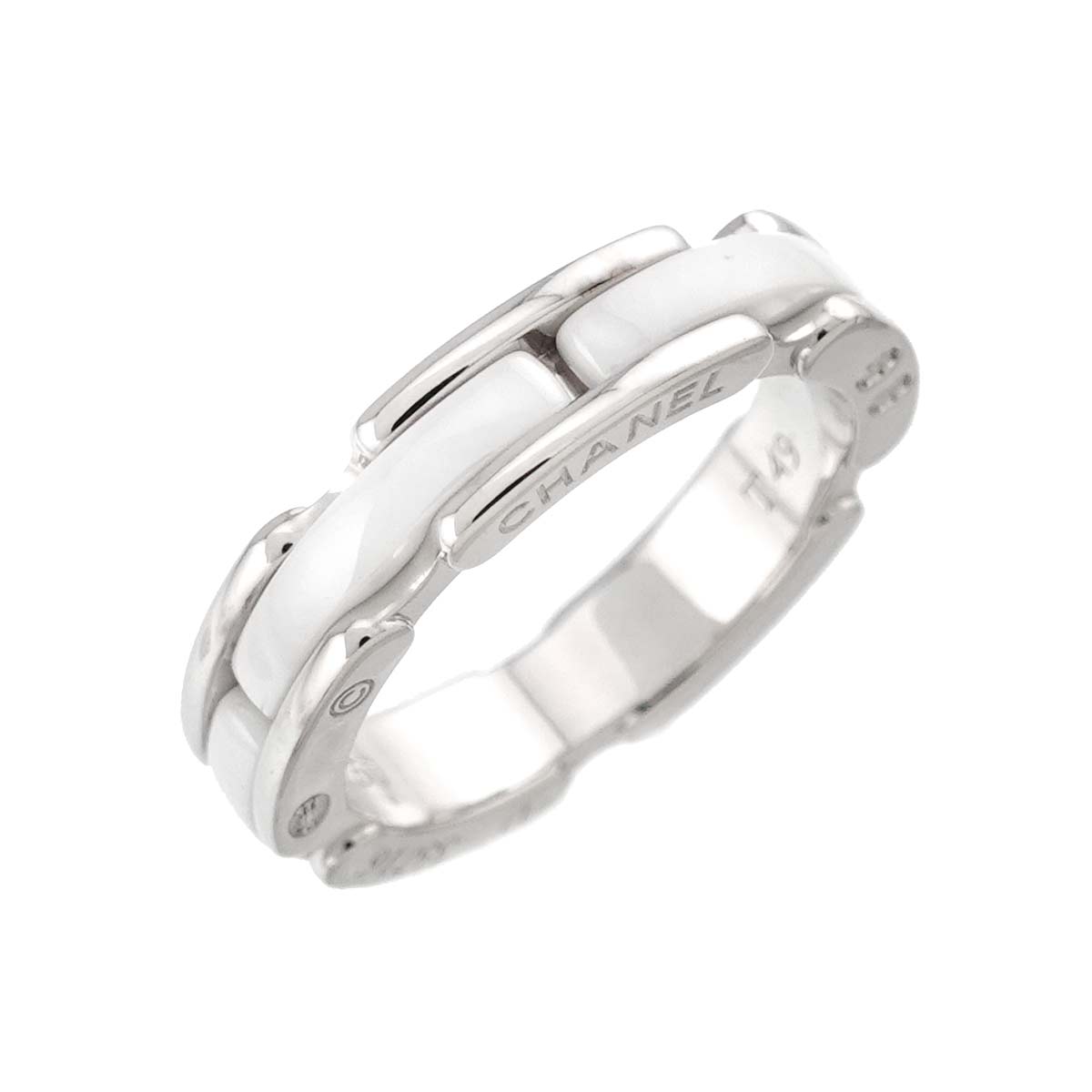 ULTRA SM Ring White Ceramic 18K WG 750 Size49 4.5(US)