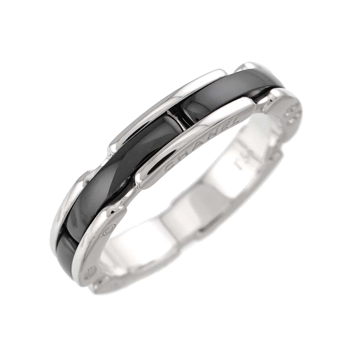 ULTRA SM Ring Black Ceramic 18K WG 750 Size56 7.25-7.5(US)