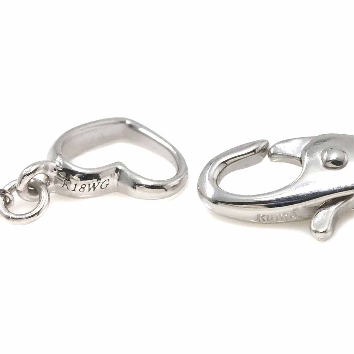 Heart Motif Diamond 0.29ct Necklace 18K White Gold 750