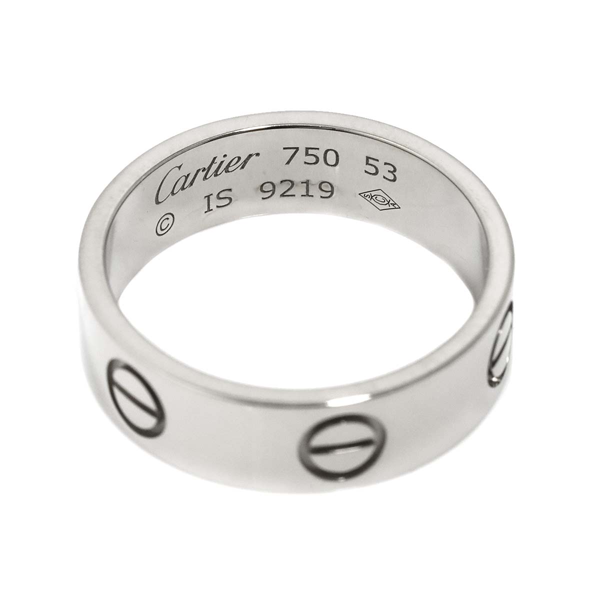 Love Classic Ring 18K White Gold 750 size53 6(US)