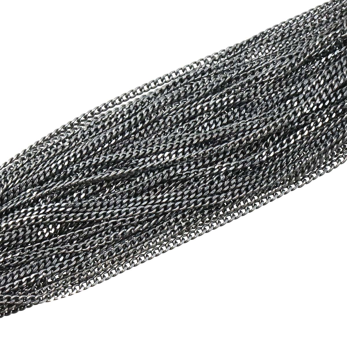 Multi strand Vintage Chain Necklace SV Silver 925