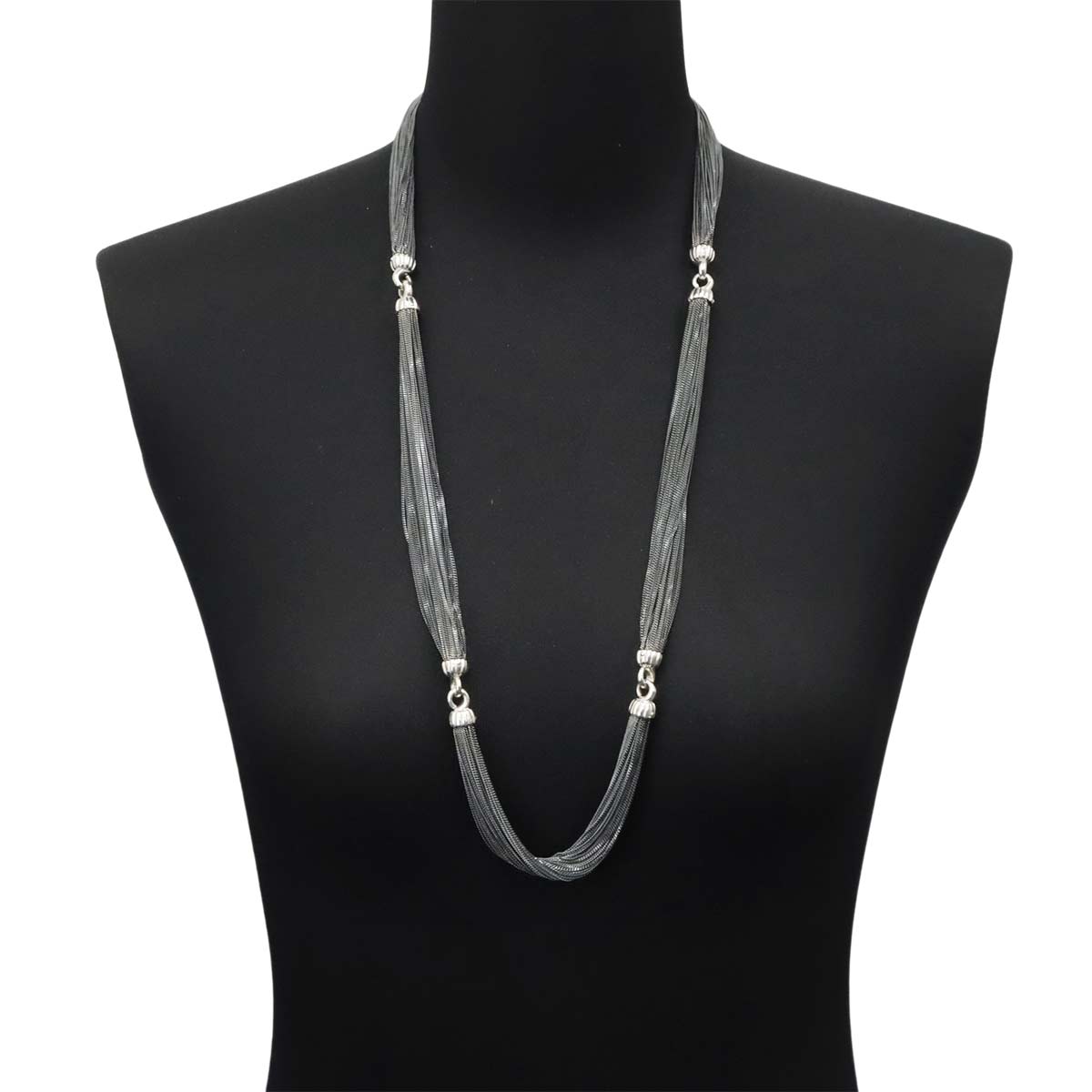 Multi strand Vintage Chain Necklace SV Silver 925