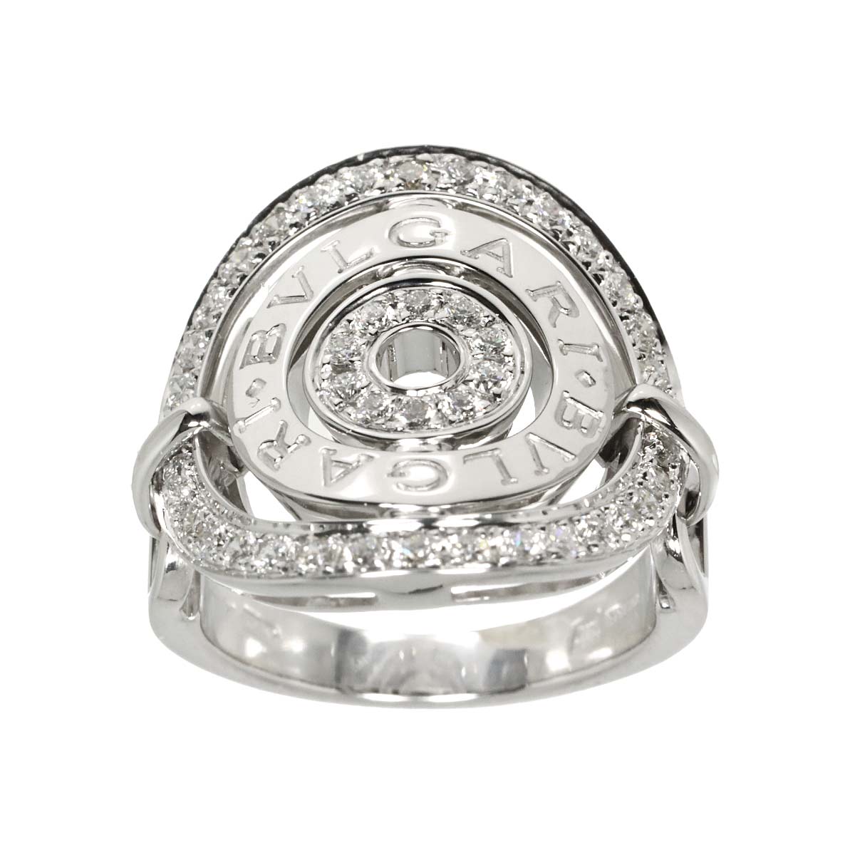 Astrale Cerchi Diamond Ring 18K White Gold 750 5.5-5.75(US)