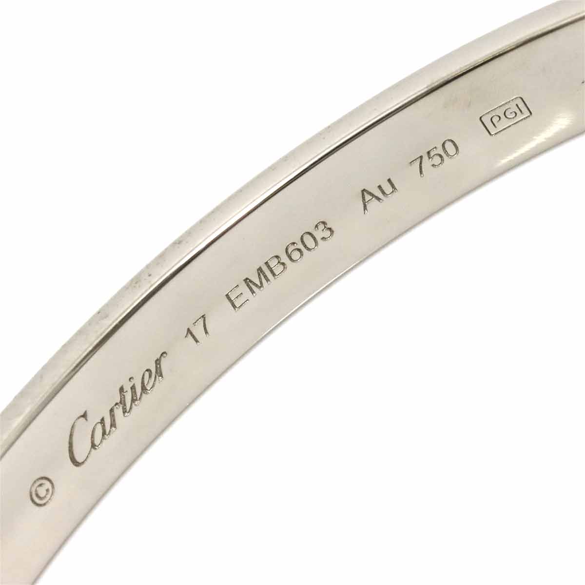 Love Bracelet Bangle 18K WG 750 Size17