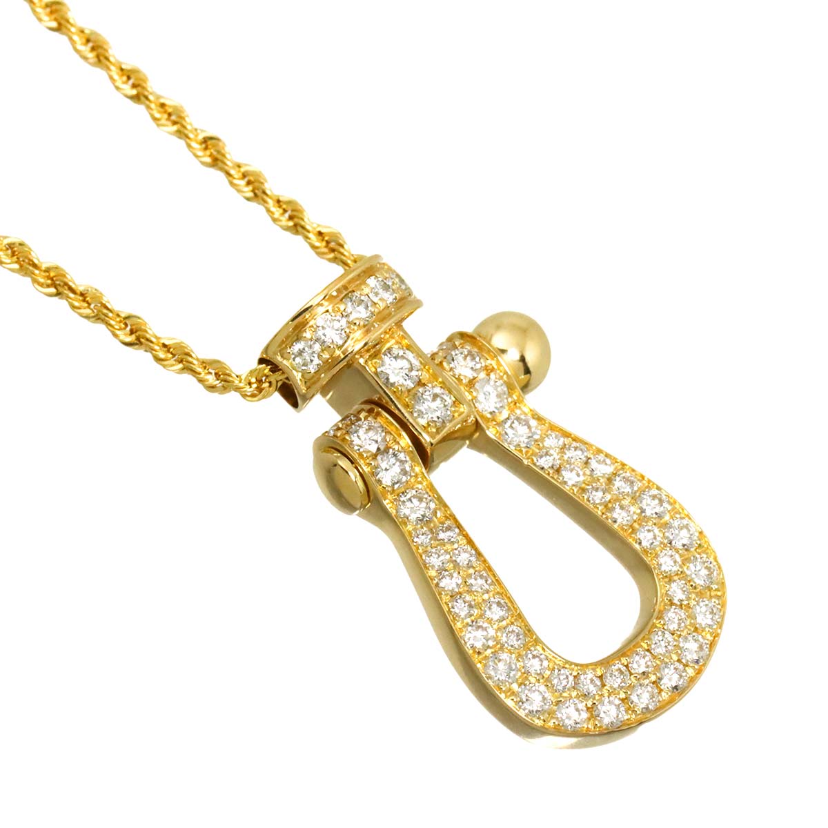 Force10 Diamond Necklace Large 18K Yellow Gold 750