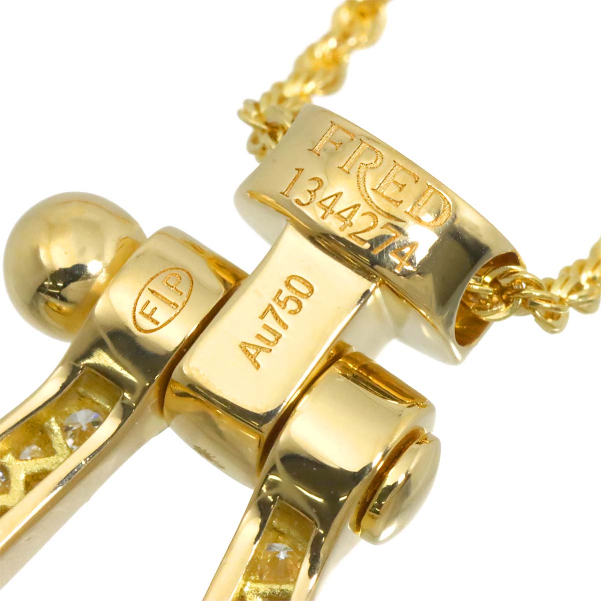 Force10 Diamond Necklace Large 18K Yellow Gold 750