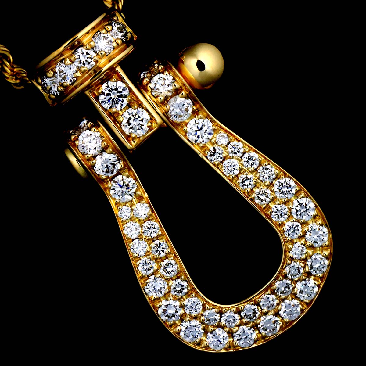 Force10 Diamond Necklace Large 18K Yellow Gold 750